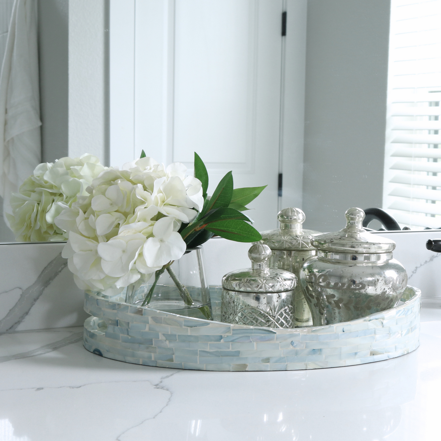 White Hydrangea in Vase
