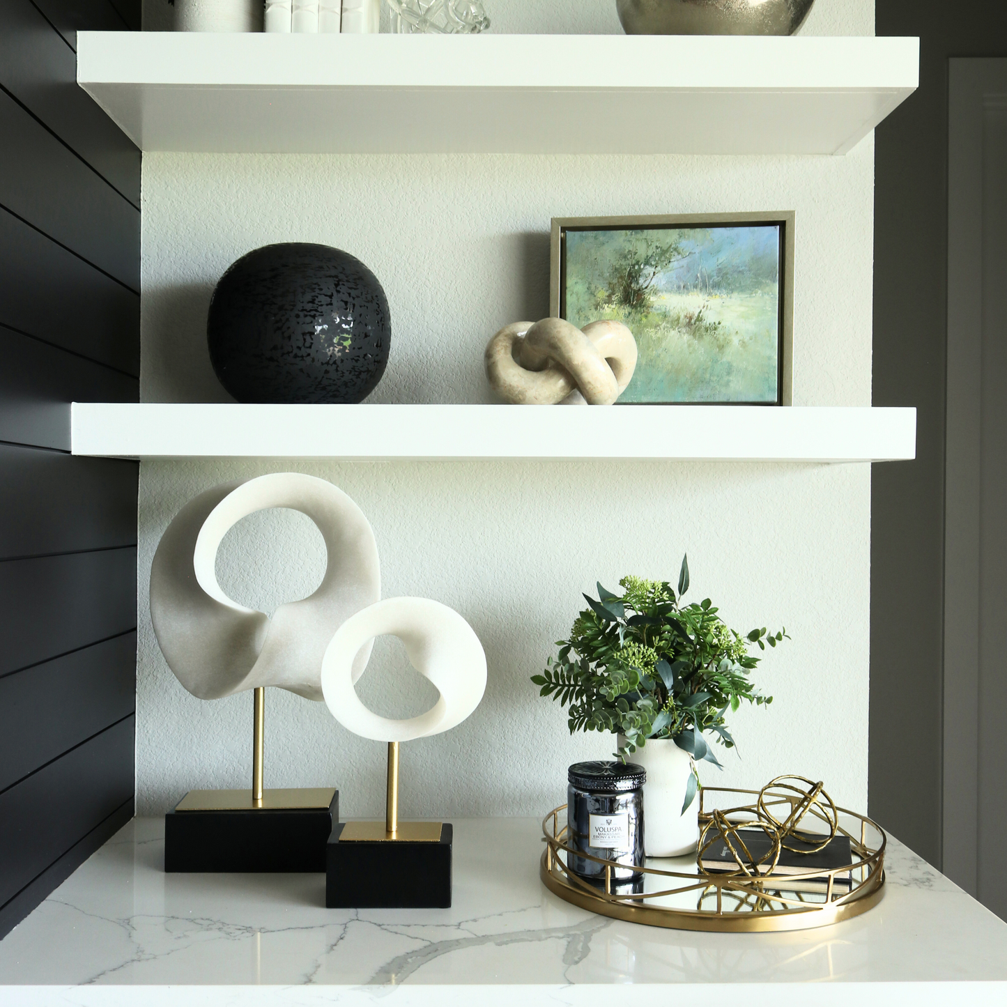 Black Textured Vase