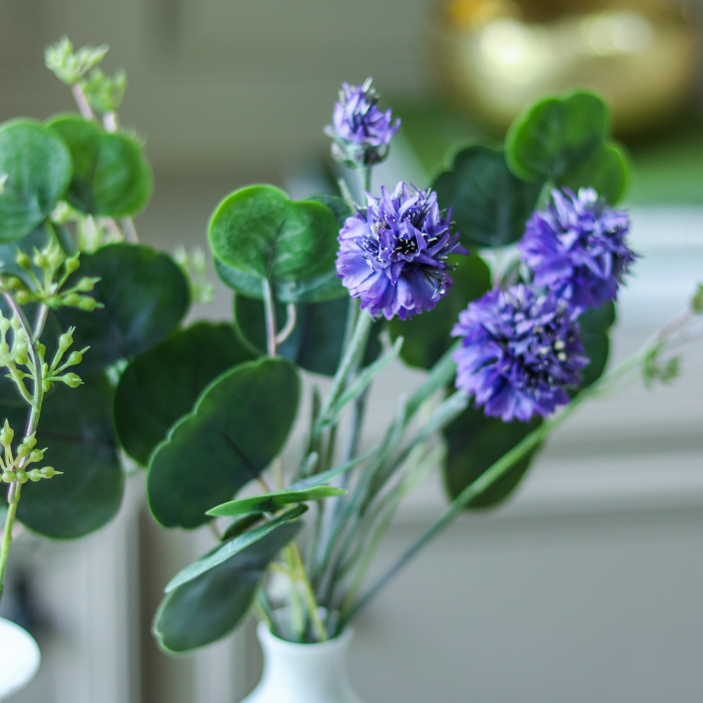 24" Purple Cornflower Spray