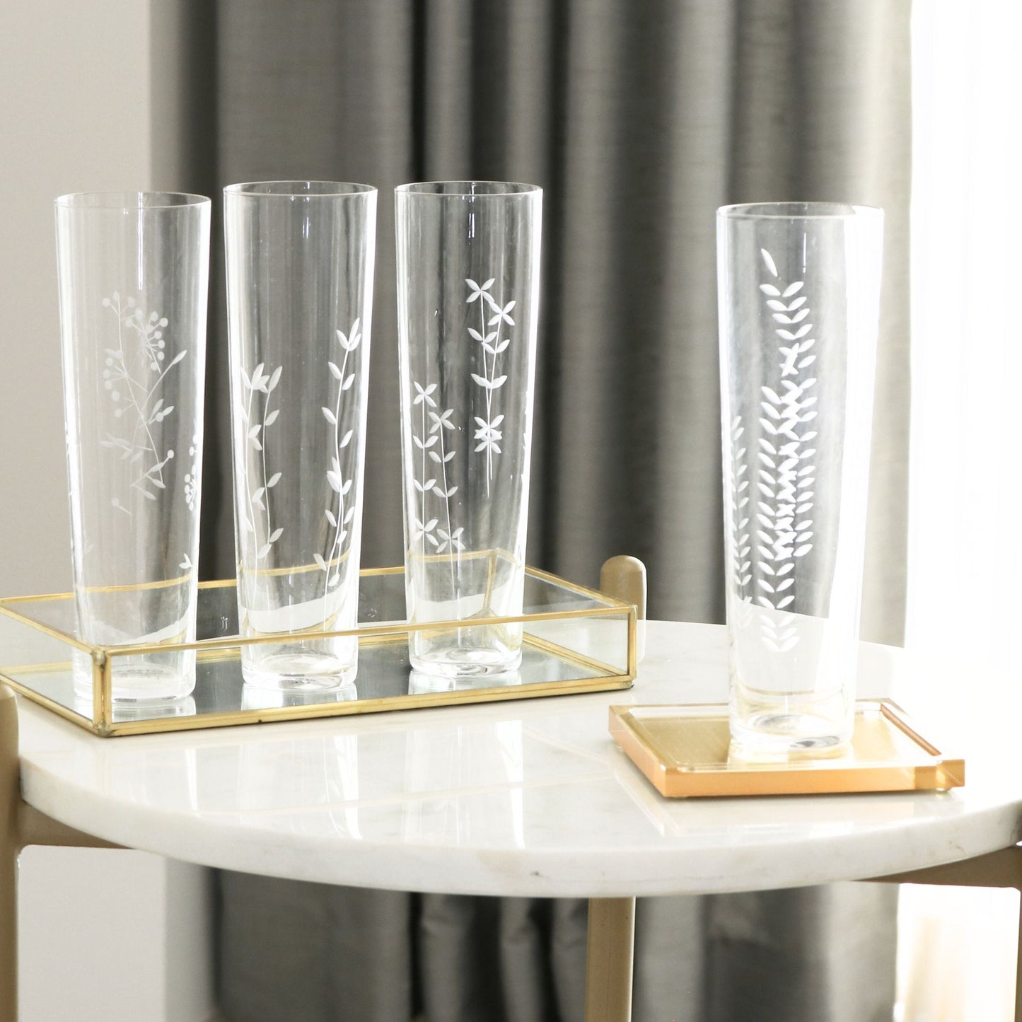 Flora Etched Flute Set