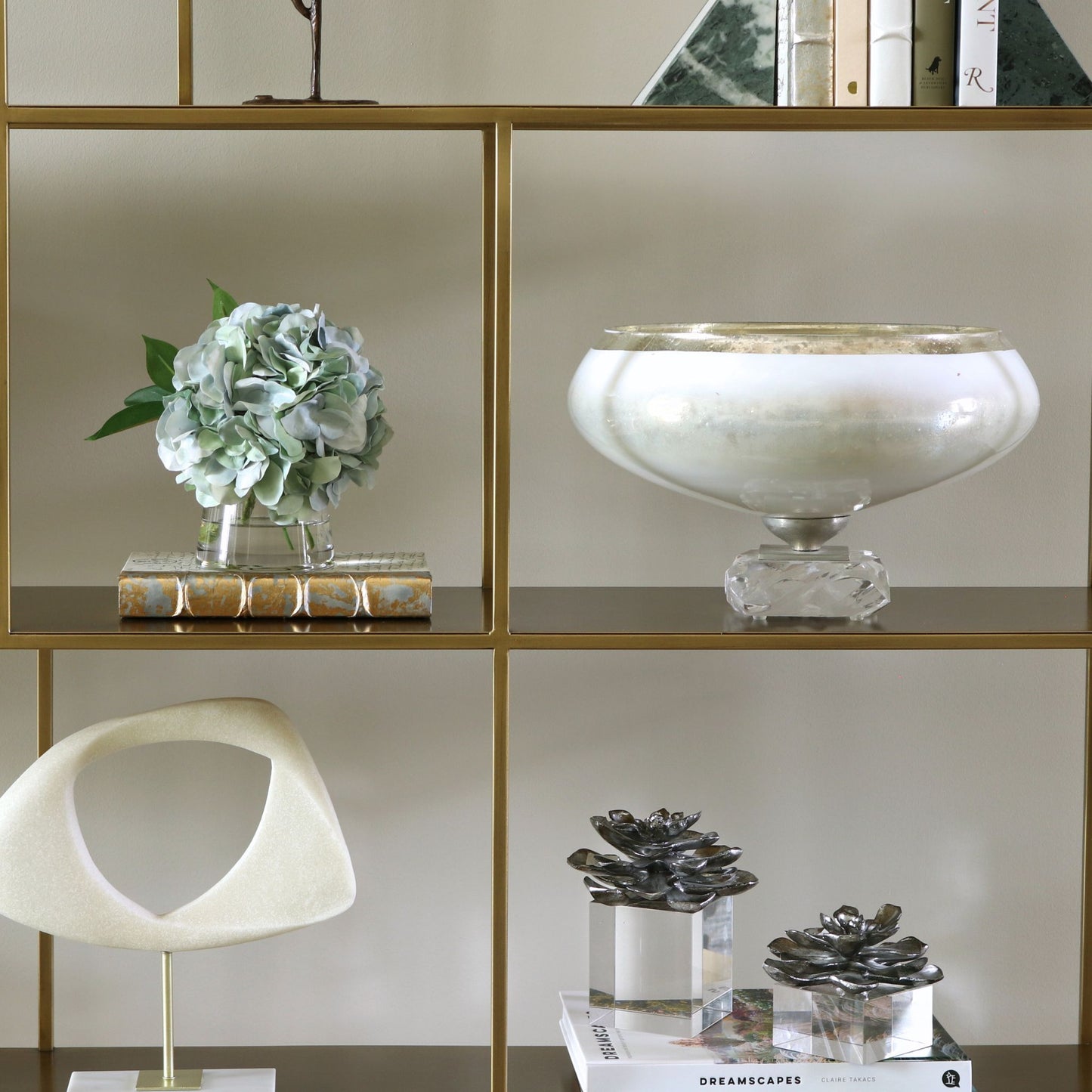 Mercury Glass Bowl on Stand