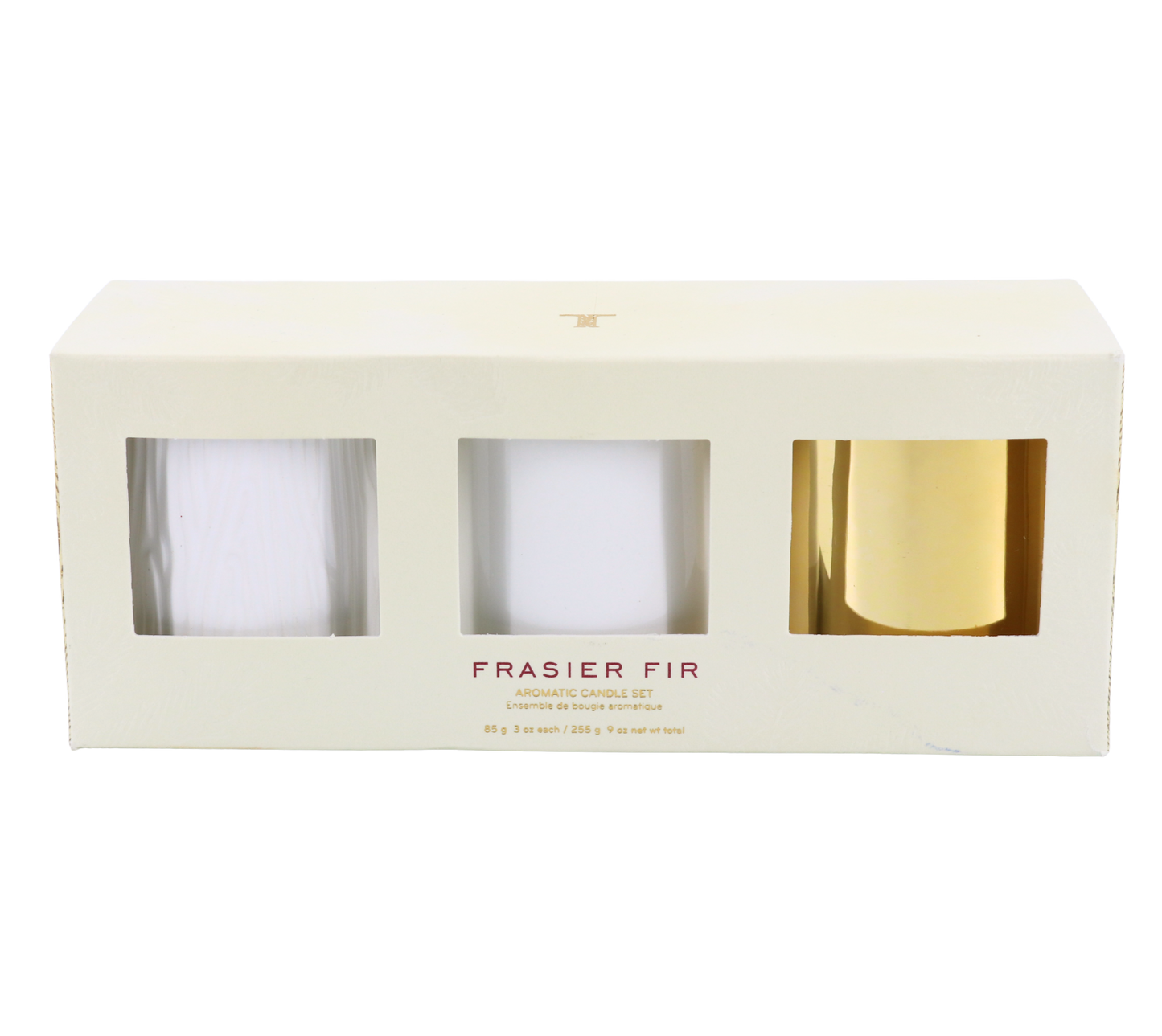 Frasier Fir Gilded Candle Trio Set