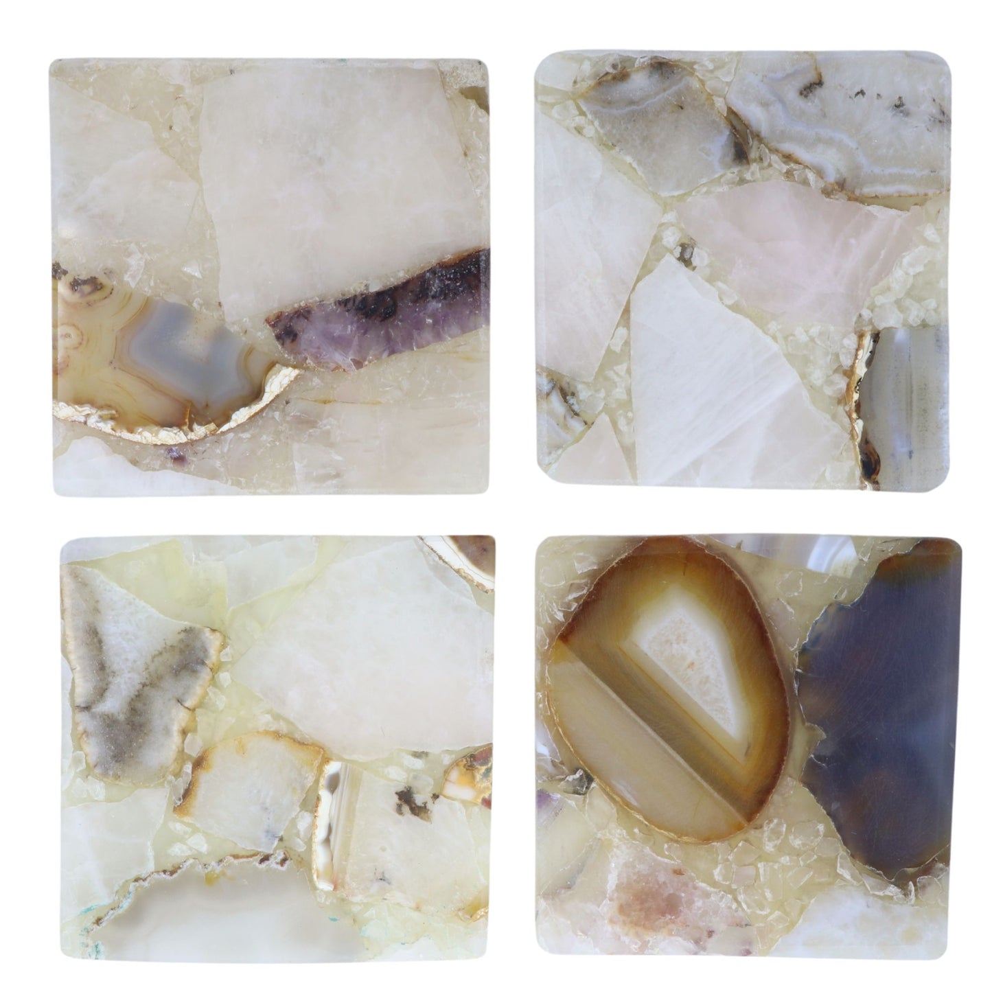 Marbled Agate Coasters Set