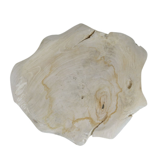Bleached Teak Sculpted Tray