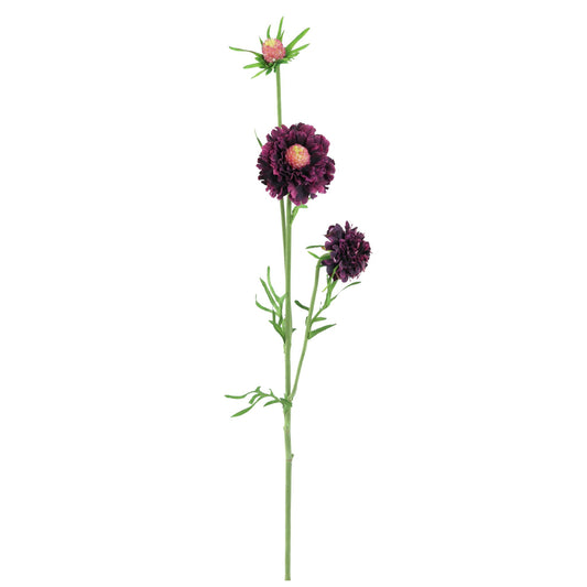 28" Purple Scabiosa Spray