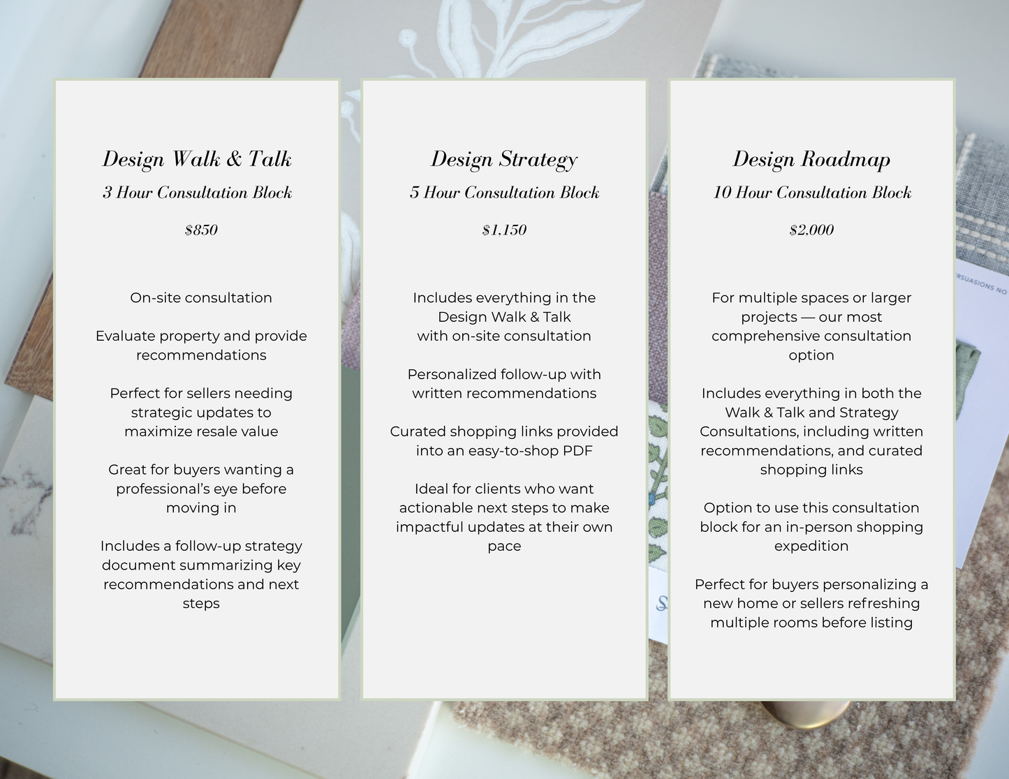 Real Estate Design Consultation | Charbonneau Interiors