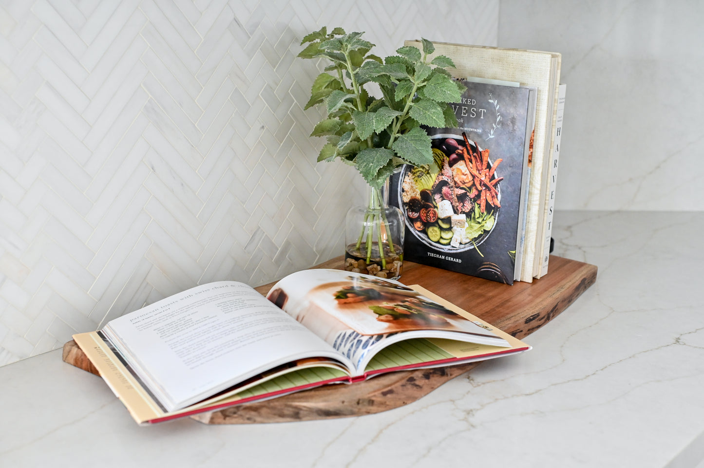 Kitchen Herb in Glass Vase