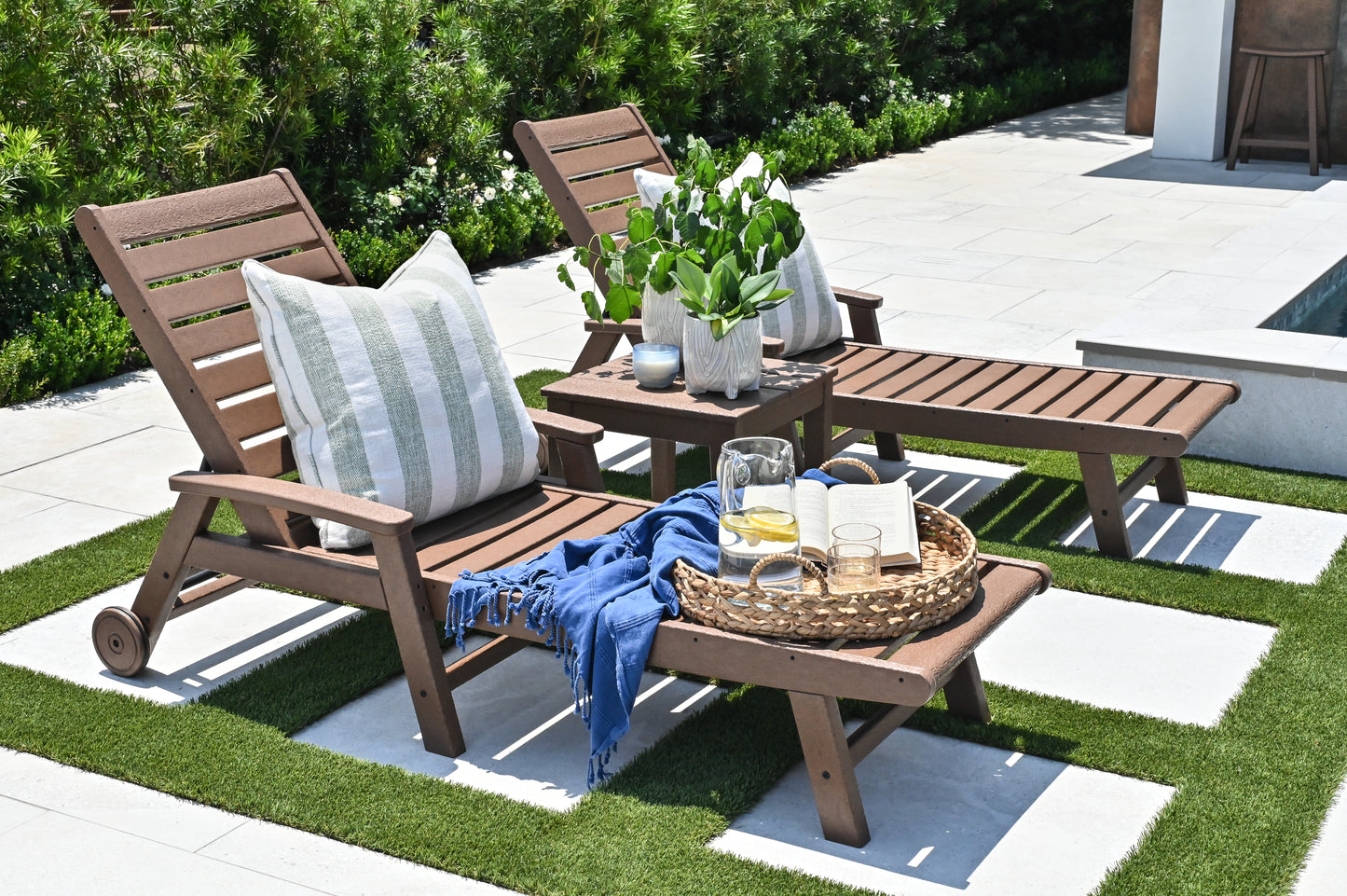 Green Stripe Beachfront Pillow