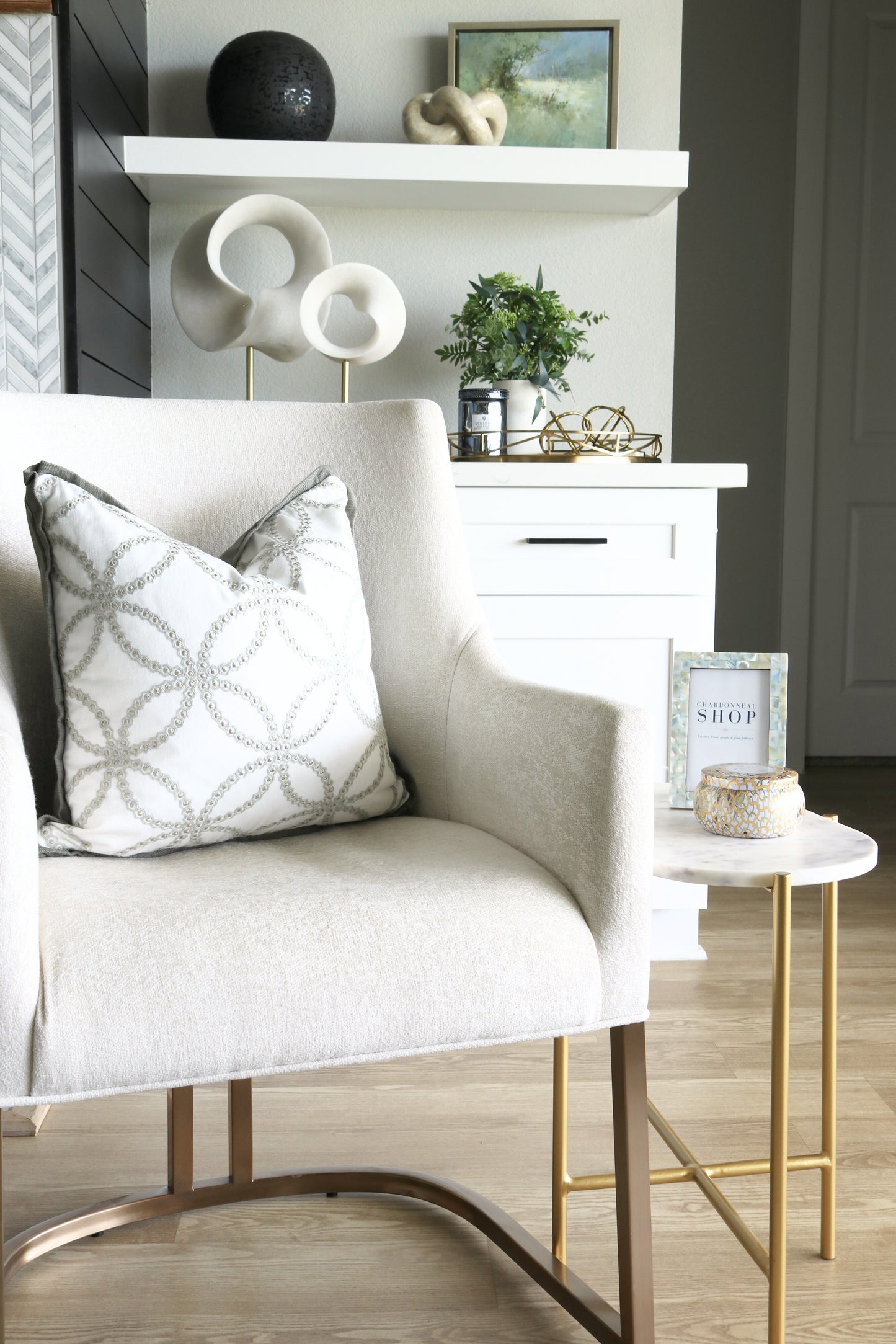 Double-Sided Geometric Throw Pillow