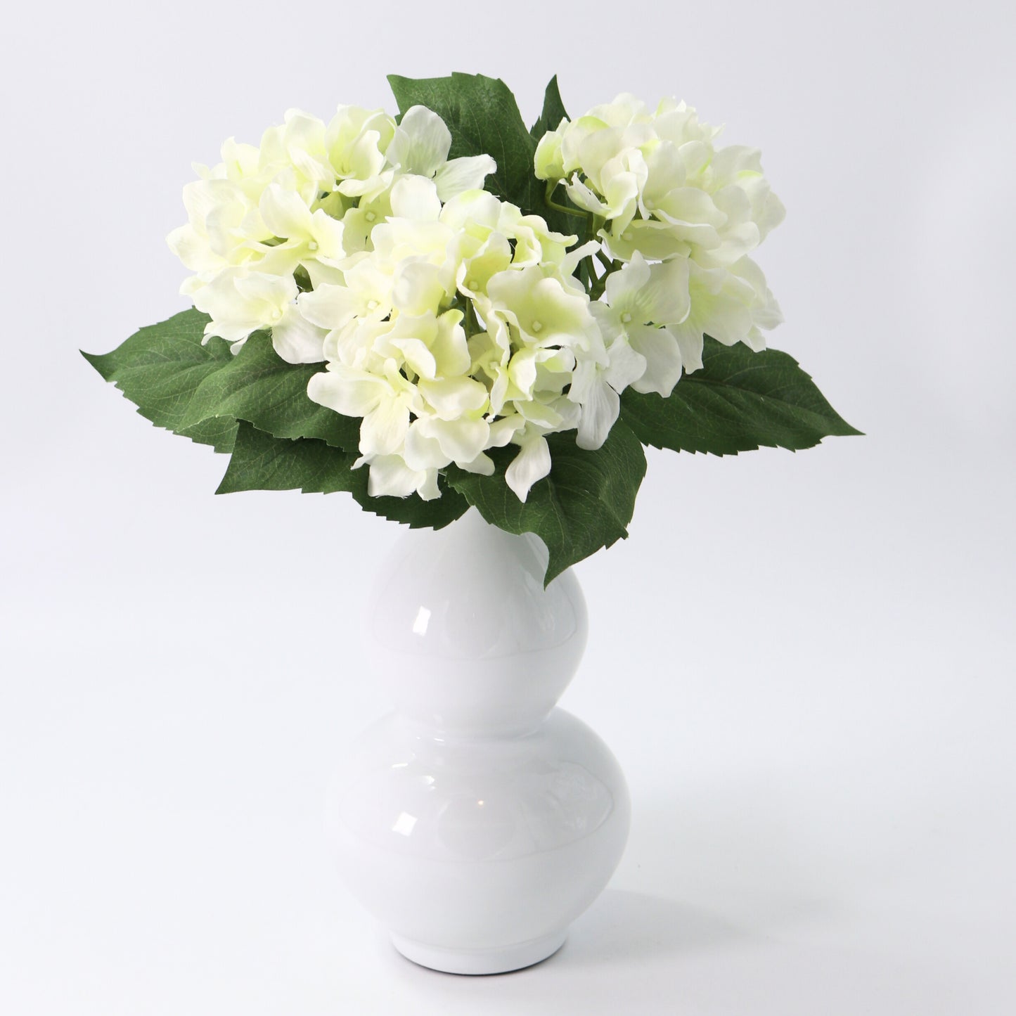 15" White Hydrangea Bundle