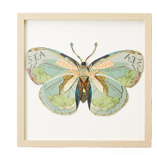 Butterfly Paper Collage Wall Art