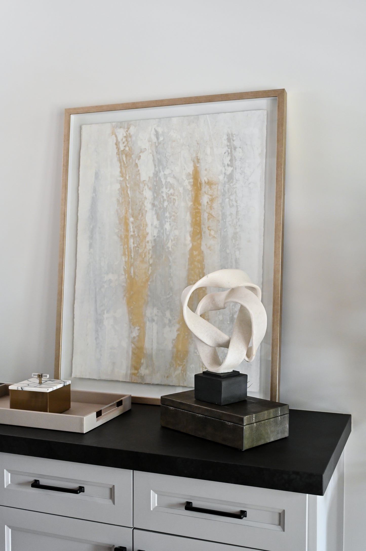 Decorative Rectangle Tray with Acrylic Handles