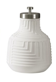 Matte White Textured Ceramic Canister