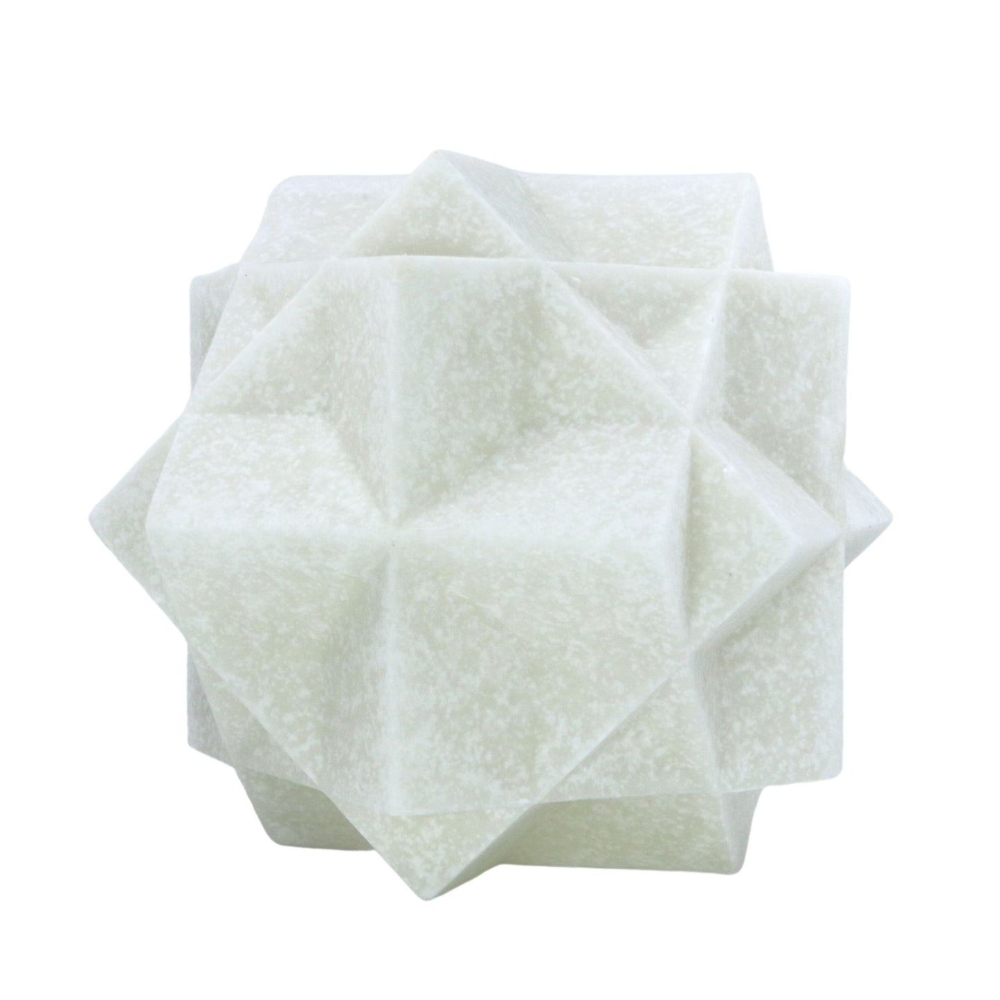 Geometric White Orb Sculpture