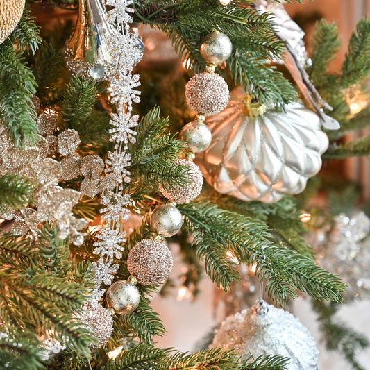 6" Tear Drop Ornament in Champagne