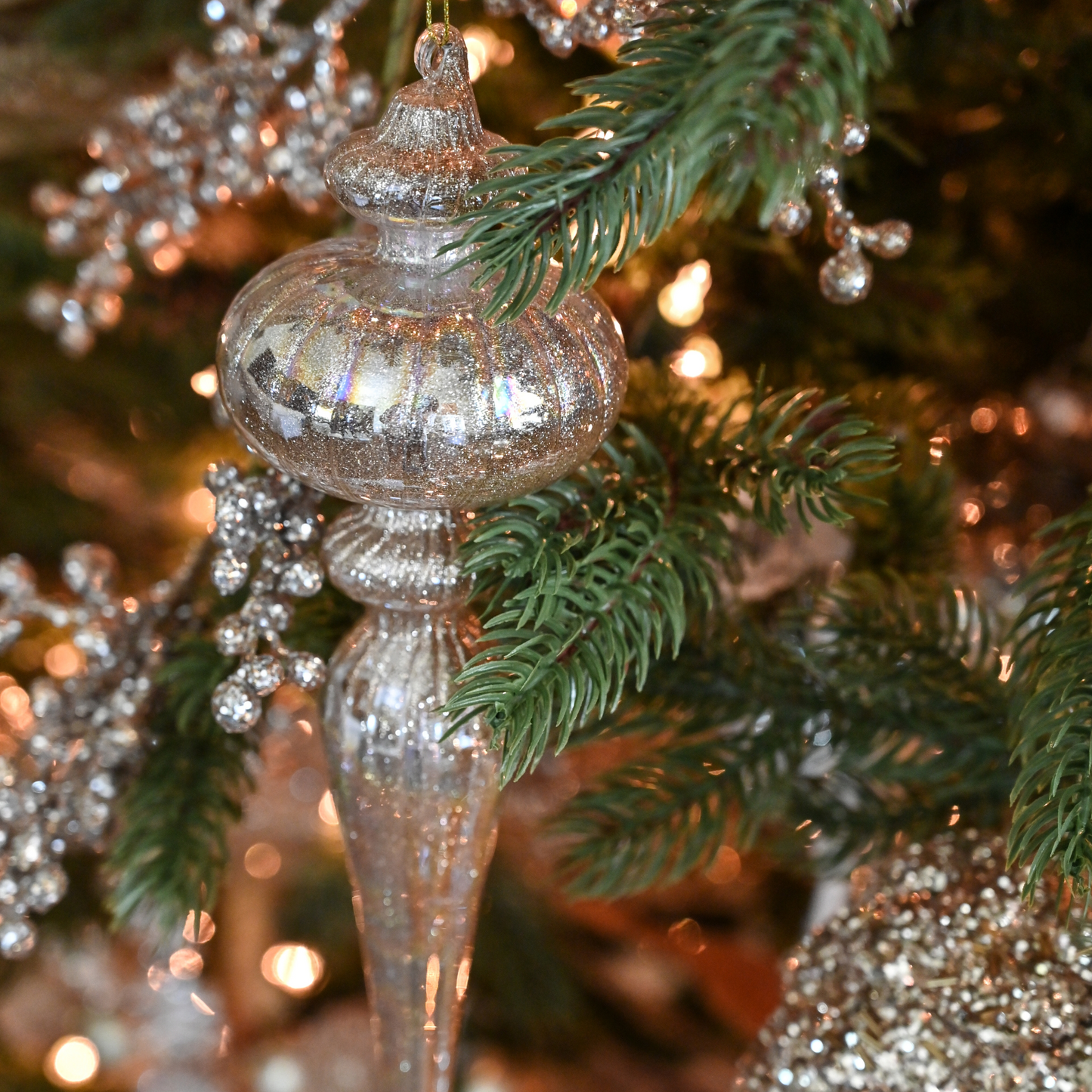 12.5" Mercury Glass Finial