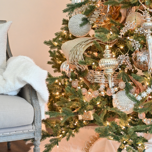 10" Mercury Finial Ornament in Champagne