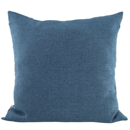 White and Blue Lattice Pillow