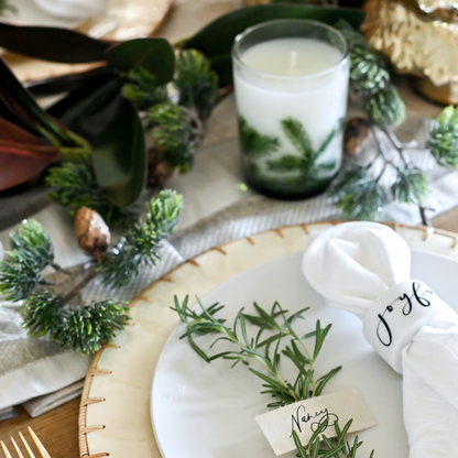 Frasier Fir Pine Needle Glass Candle