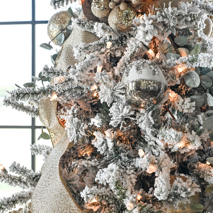 6" Silver Embellished Mercury Glass Ornament