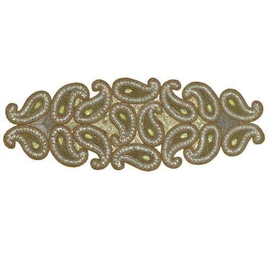 35" Gold and Silver Beaded Runner