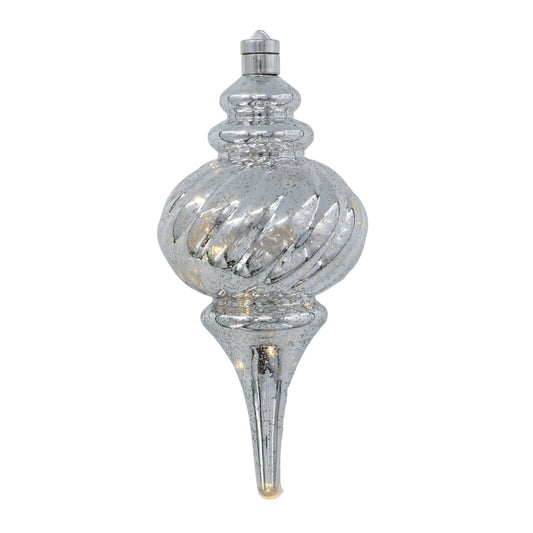 12.5" Shatterproof Swirled Finial Ornament