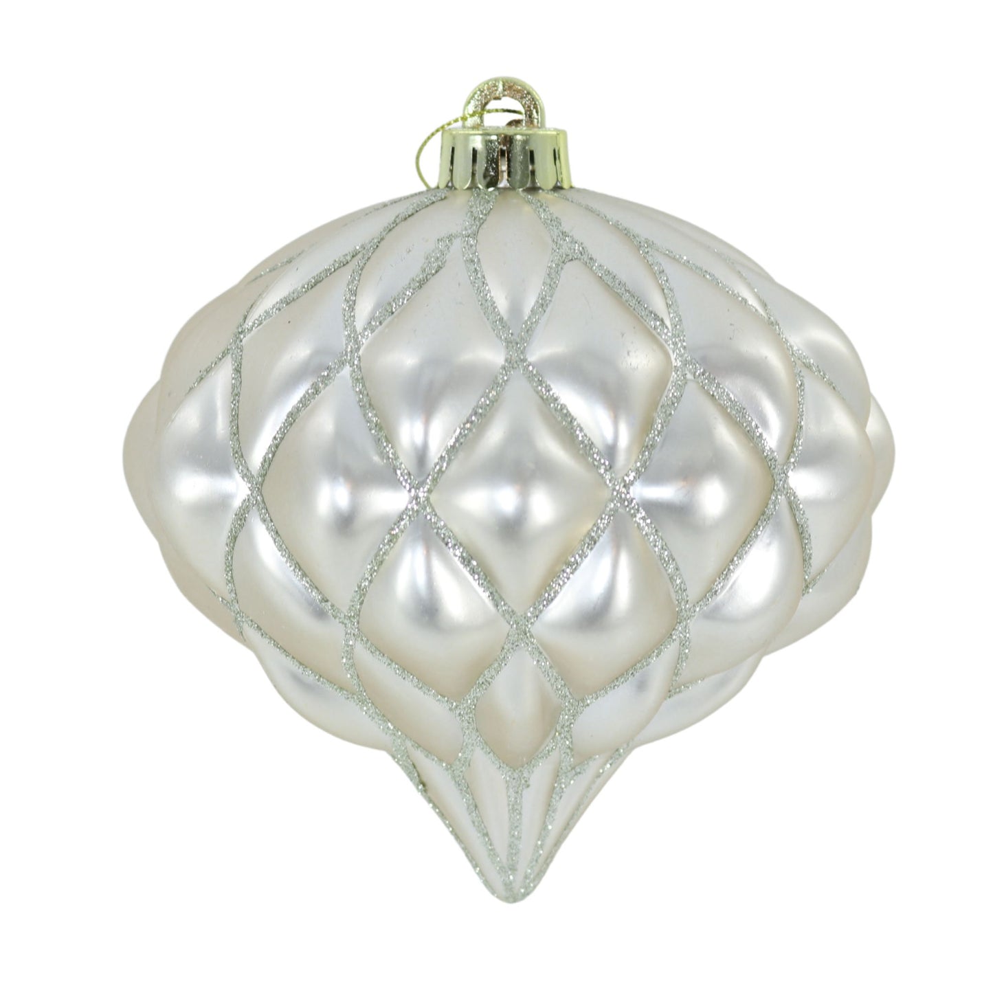 6" Tear Drop Ornament in Champagne