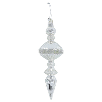 7" Elegant Silver Finial ornament
