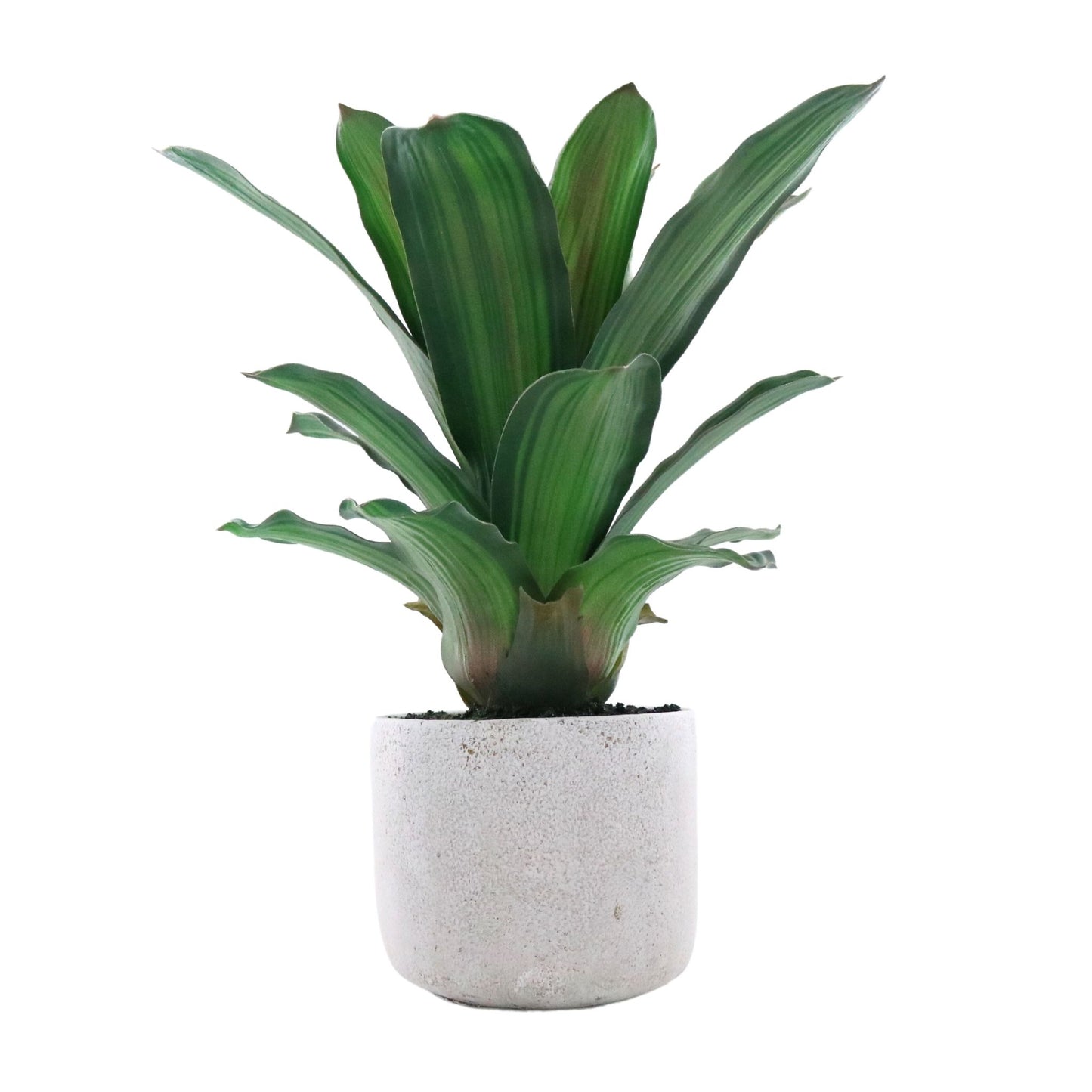 Faux Leafy Plant In Ceramic Pot