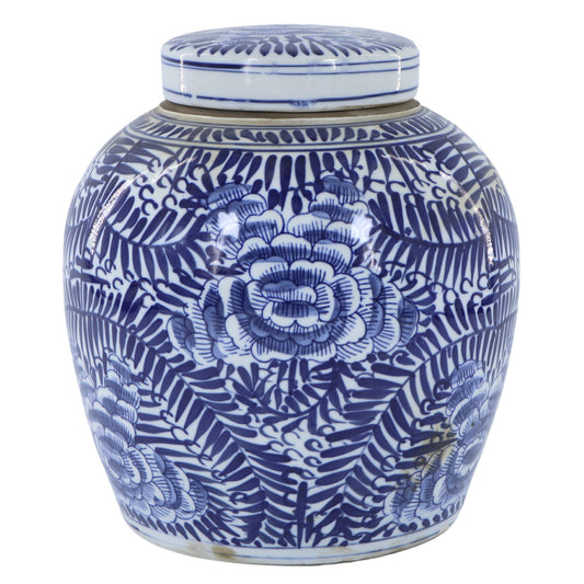 Blue & White Floral Bulb Jar
