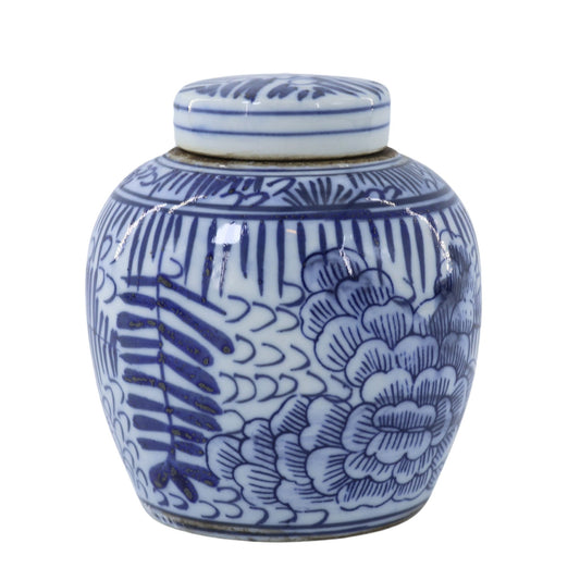 Petite Blue and White Jar with Lid