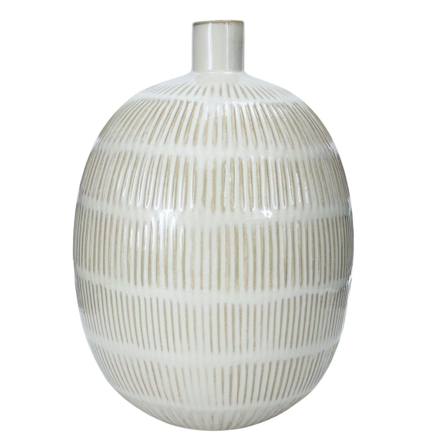 Caramel Ridged Vase
