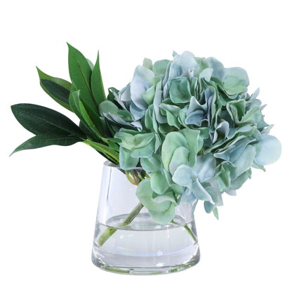 Teal Hydrangea in Vase