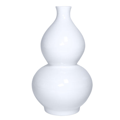 White Curved Porcelain Vase I