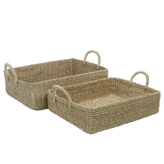 Set of 2 Abaca Baskets