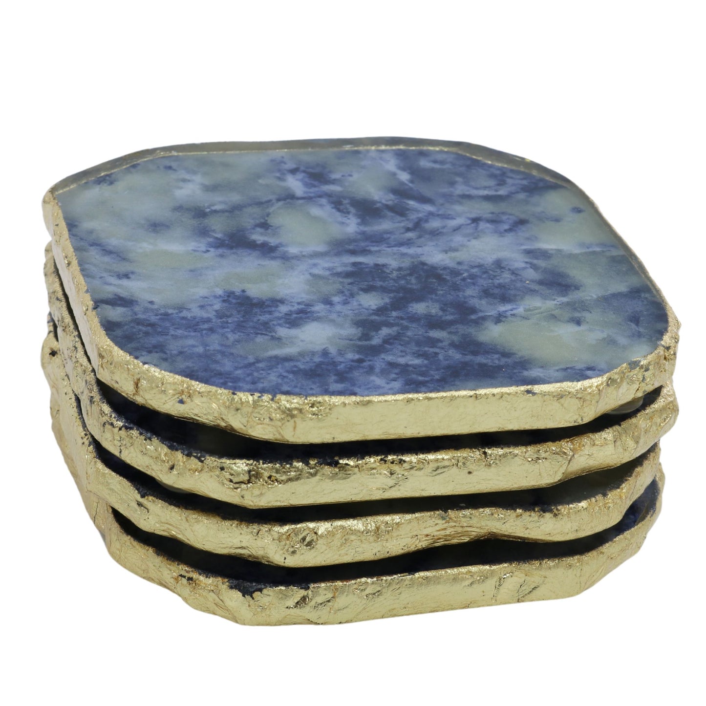 Blue Agate Coasters Set of 4