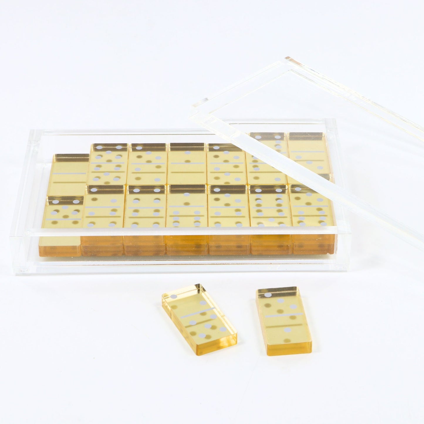 Gold & Acrylic Domino Set