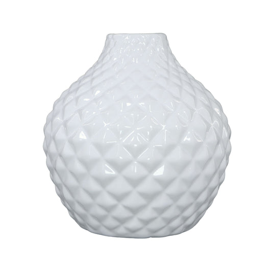 White Carved Jars