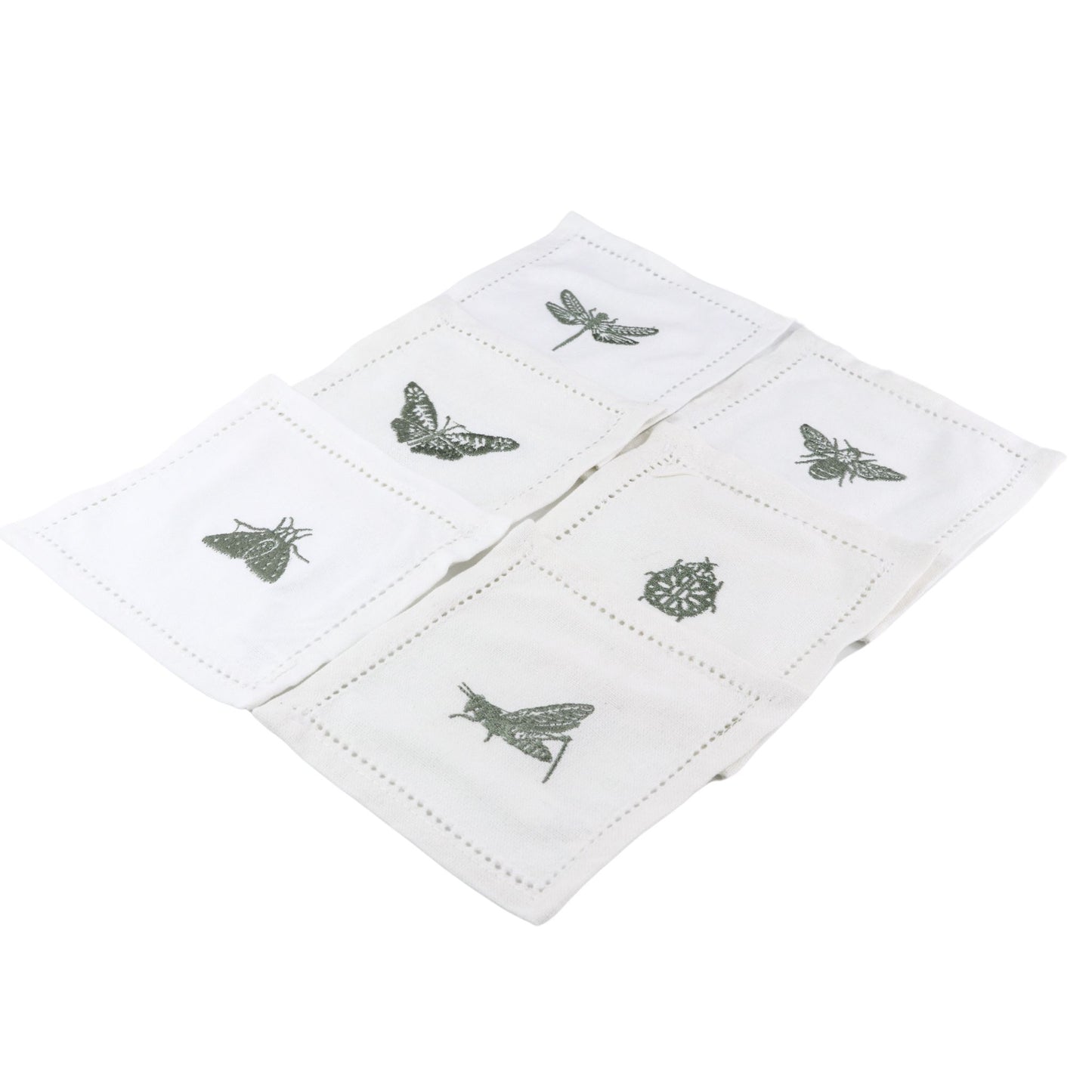 Insect Cloth Cocktail Napkins Set