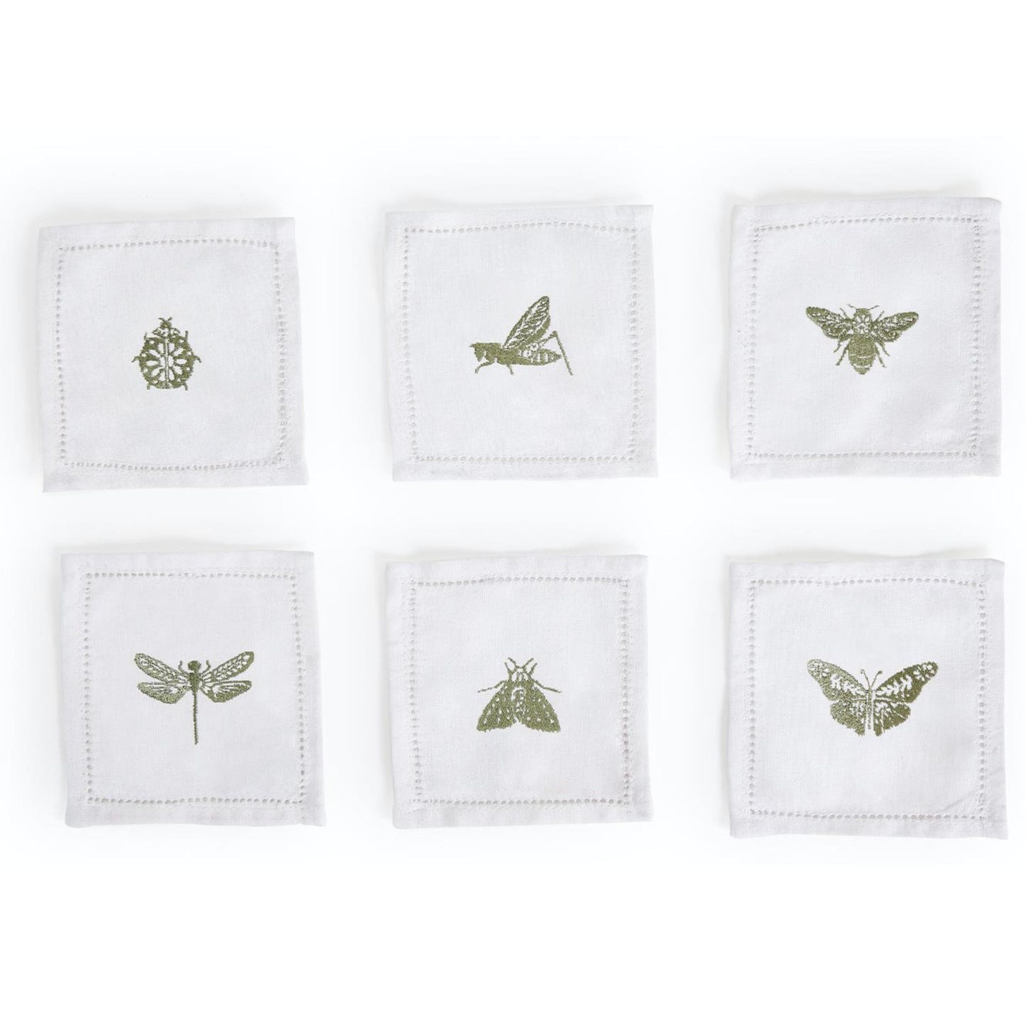 Insect Cloth Cocktail Napkins Set