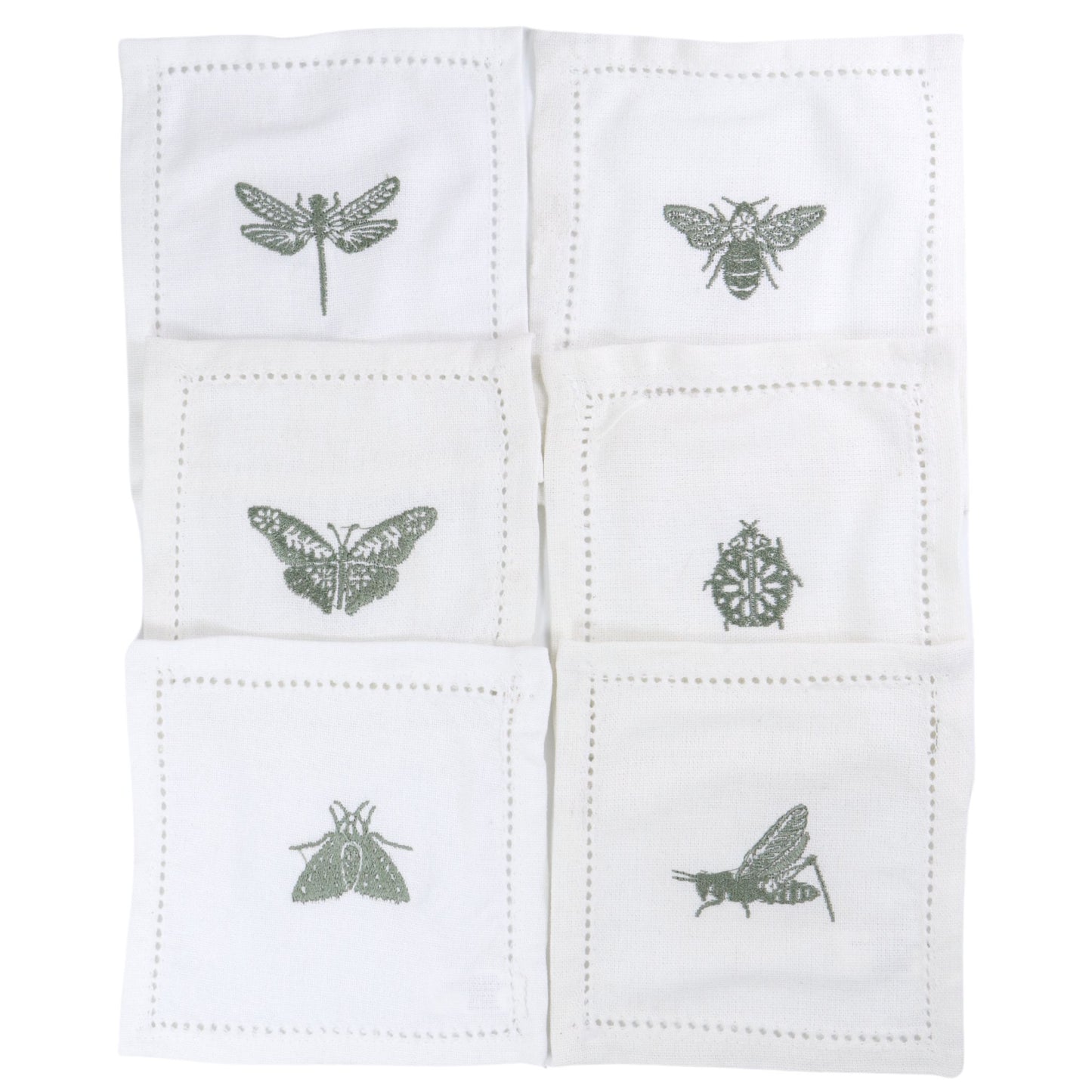 Insect Cloth Cocktail Napkins Set
