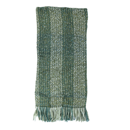 Sage and White Stripe Throw
