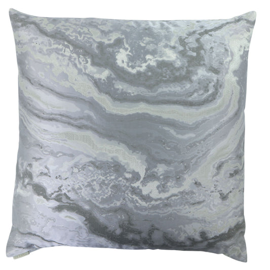Silver Marble Swirl Pillow