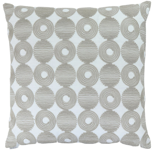 Neutral Circle Patterned Throw Pillow