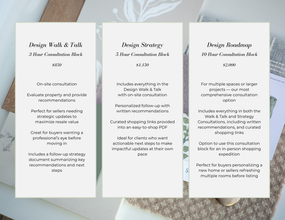 Real Estate Design Consultation | Charbonneau Interiors