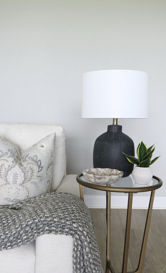 Charcoal Ceramic Table Lamp