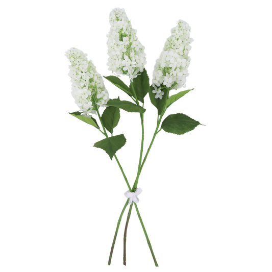 38.5 Inch White Cone Hydrangea Stem Bundle