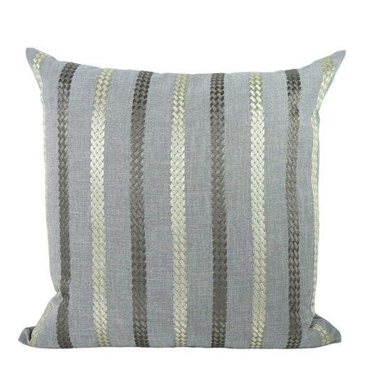 Linen with Embroidered Braid Pillow