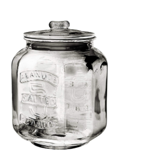 Glass Peanut Jar with Lid