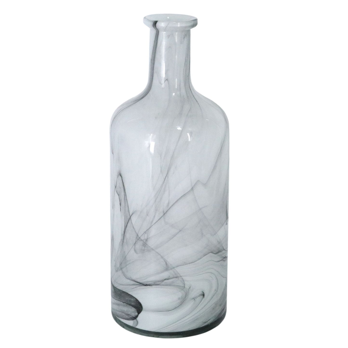 Black and White Marble Swirl Vase
